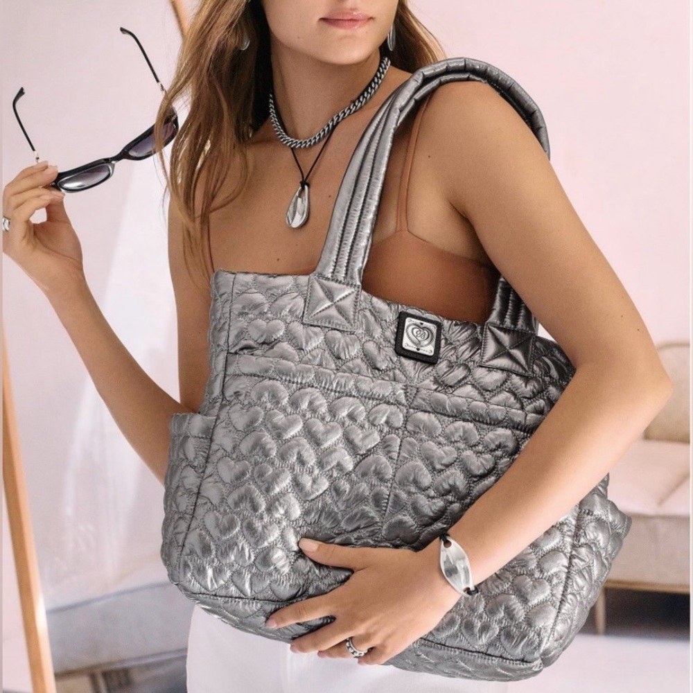 Brighton Heart to Heart Kameron Metallic Utility Tote. NWOT
